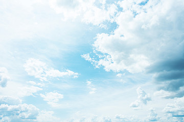 Blue sky with clouds, abstract background