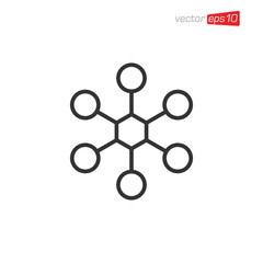 Connection Icon Design Vector Template