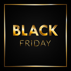 Black friday poster with text - Vector illustration