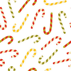 Candy cane seamless pattern