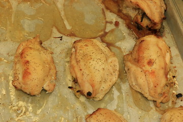 Tray of Cooked Chicken