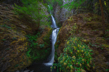 Long exposure of Hole In the Wall Falls along the Columbia River Gorge, Oregon