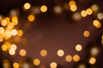 background texture copy space place for text frame bokeh garland christmas defocus