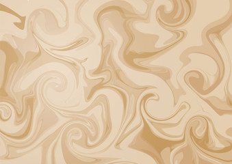 Abstract light brown liquid swirl pattern for graphic design background. Vector illustration. 