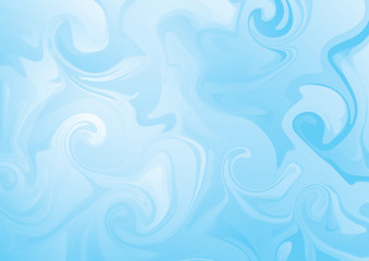 Fototapeta premium Abstract illuminated blue water liquid swirl pattern for graphic design background. Vector illustration. 