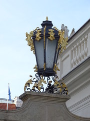 Fototapeta na wymiar lamppost in warsaw