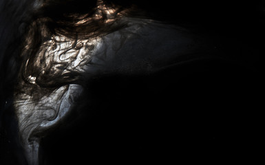 Outer space abstract background, mysterious black matter. Mystical creature in the bowels of the...