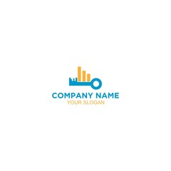 Financial Key Planning Logo Design Vector