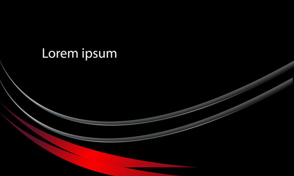 black background with red line curve