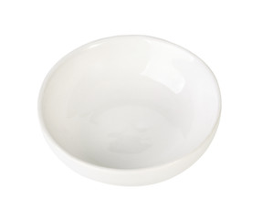 Empty White ceramic bowl isolated on white background