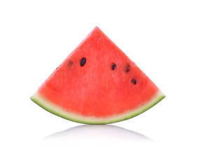 watermelon with slices isolated on white background