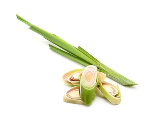 Fresh Lemongrass isolated on white background