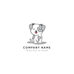 cute little dog logo