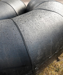 Gray metal pipes (tubes) surface