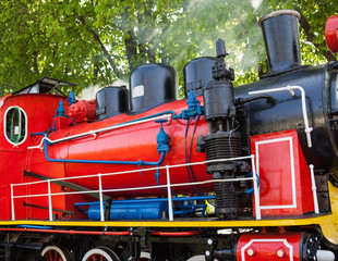 Old soviet steam locomotive