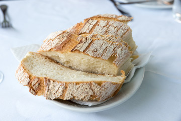 Basket with Sliced Bread