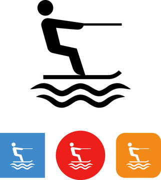 Water Ski Recreation Vector Icon