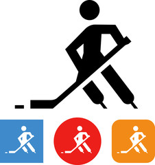 Ice Hockey Player Vector Icon