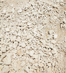 Chalk mining. Chalk hills. Chalk surface.