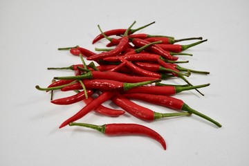 red chili peppers on isolated background