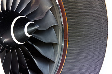 Close up turbo fan blades