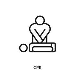 CPR icon vector. CPR icon vector symbol illustration. Modern simple vector icon for your design. CPR icon vector	