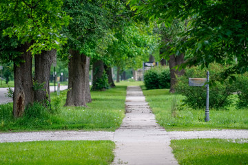 nice neighborhood sidewalk