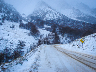 Road to La Hoya Hill, in Patagonia Argentina