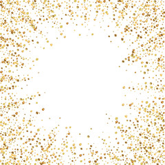 Gold confetti luxury sparkling confetti. Scattered