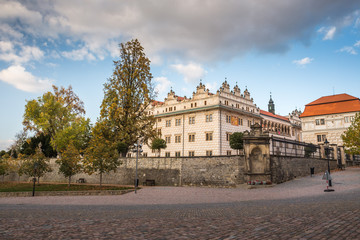 Fototapeta na wymiar View of Litomysl Castle, one of the largest Renaissance castles in the Czech Republic. UNESCO World Heritage Site. Sunny wethe wit few clouds in the sky.