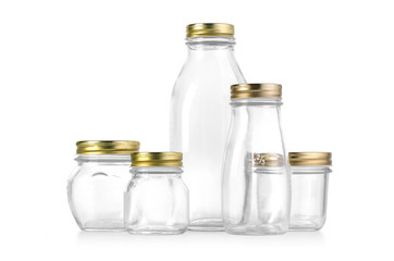 glass bottle isolated on white