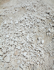 Chalk mining. Chalk hills. Chalk surface.