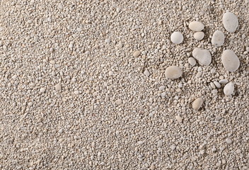 Pebbles, rocks pile background and texture