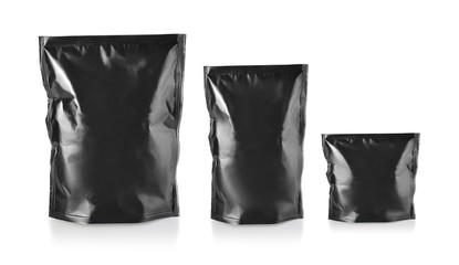 black blank paper pouch  bags