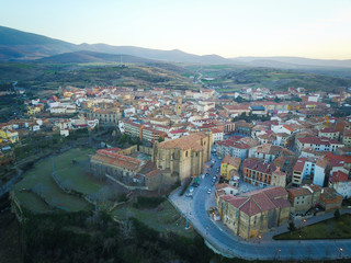 Drone view of Agreda, Soria Province, Spain