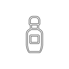 Shampoo bottle icon. Cleaning symbol. Logo design element