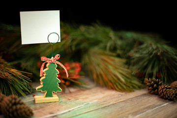 christmas card with tree