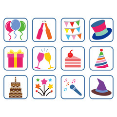 birthday party celebration icon vector design symbol