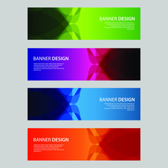 Naklejka premium Vector Abstract design banner web template