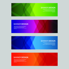Naklejka premium Vector Abstract design banner web template