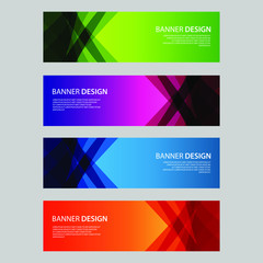 Naklejka premium Vector Abstract design banner web template