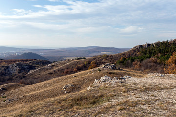 Fototapeta na wymiar View of Buda mountains near Budaörs