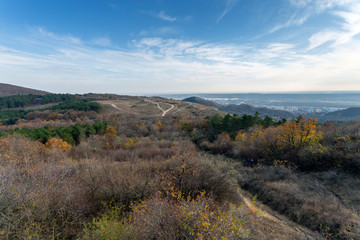 View of Buda mountains near Budaörs