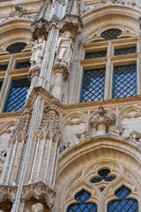 Fototapeta premium Details of the ancient buildings at the Grand Place (Brussels)