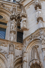 Obraz premium Details of the ancient buildings at the Grand Place (Brussels)