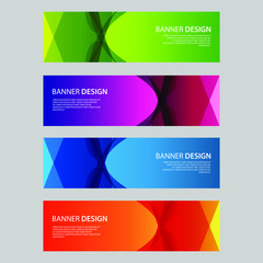 Naklejka premium Vector Abstract design banner web template