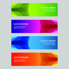 Naklejka premium Vector Abstract design banner web template