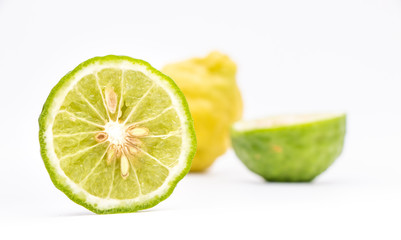 bergamot on white background