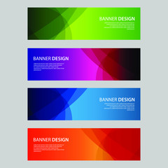 Naklejka premium Vector Abstract design banner web template