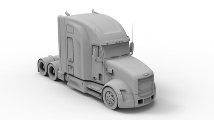 3D rendering - truck isolated on white
